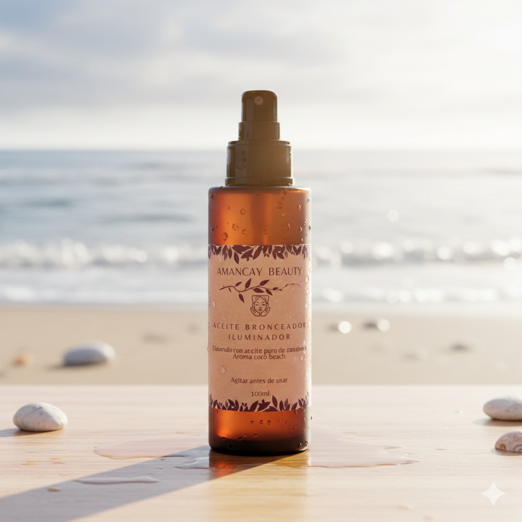 Aceite bronceador iluminador