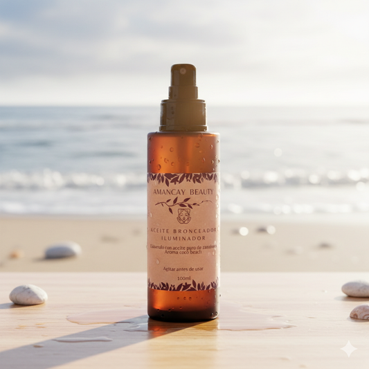 Aceite bronceador iluminador