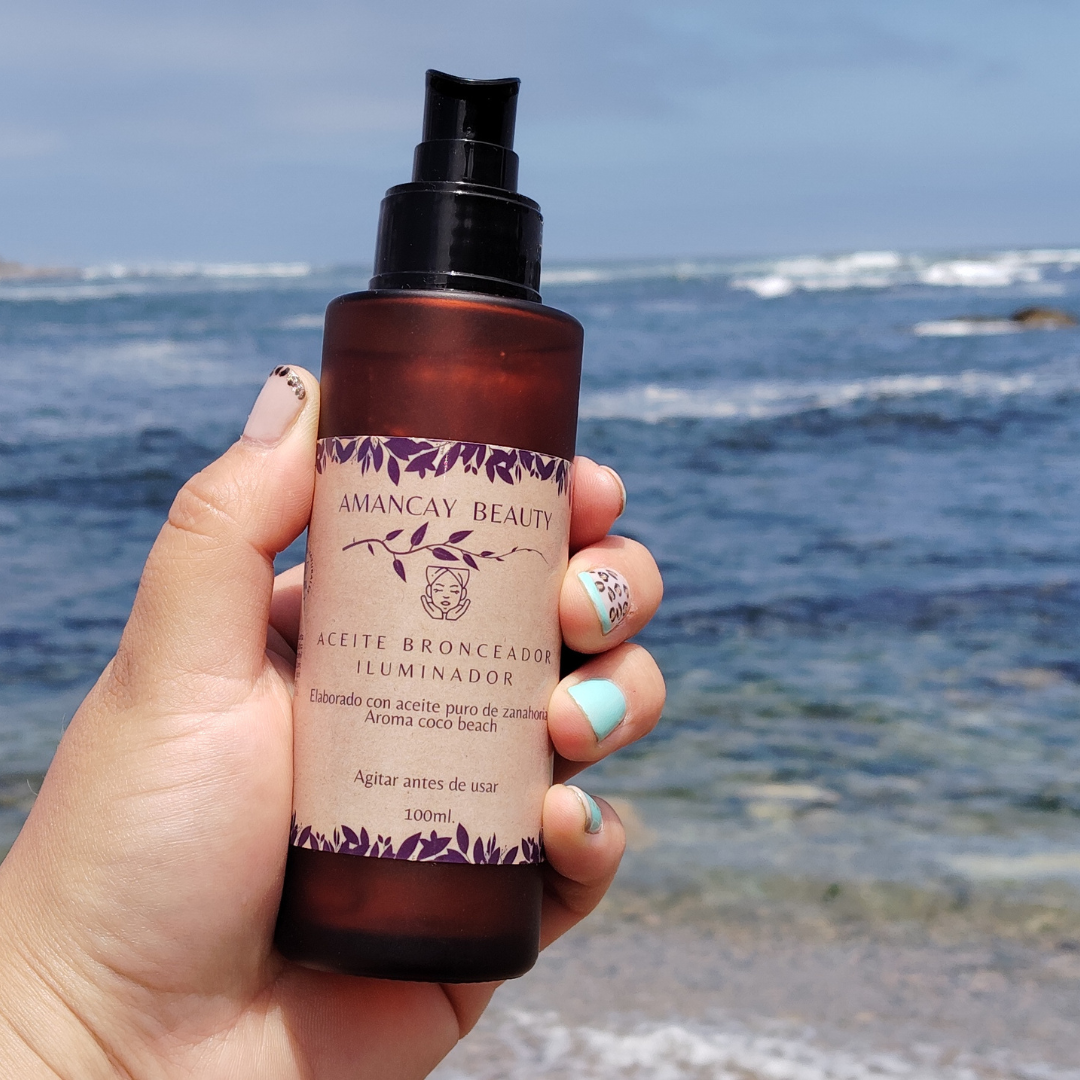 Aceite bronceador iluminador